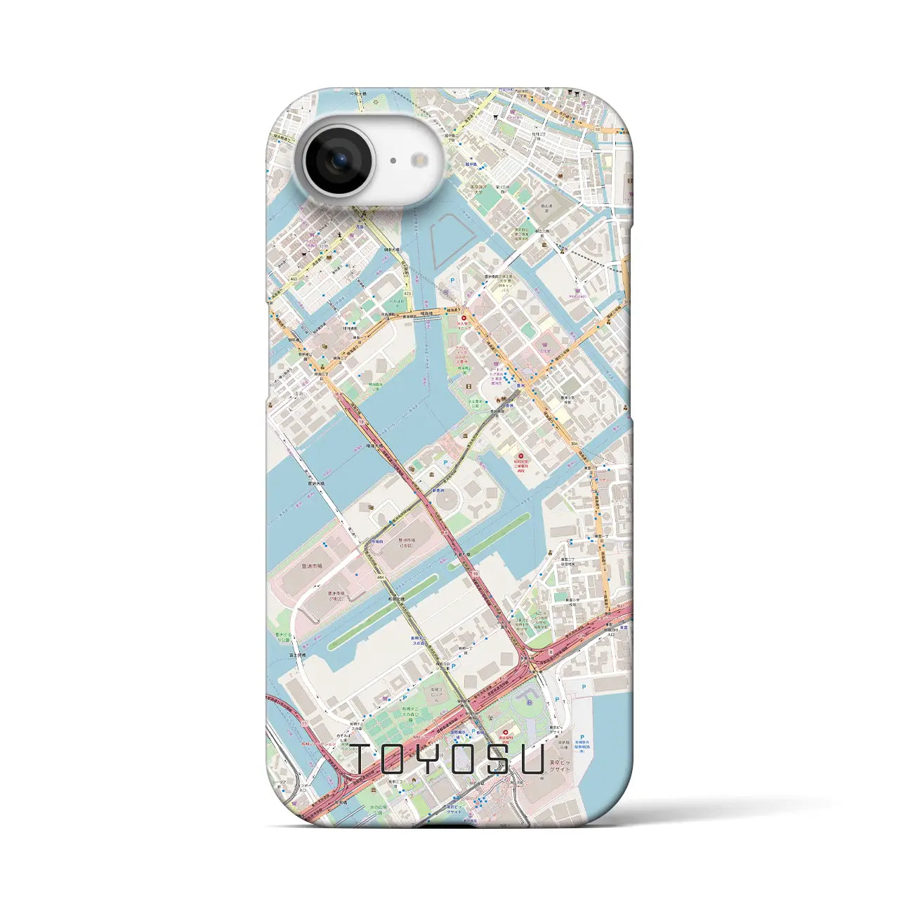 【豊洲（東京都）】地図柄iPhoneケース（バックカバータイプ）