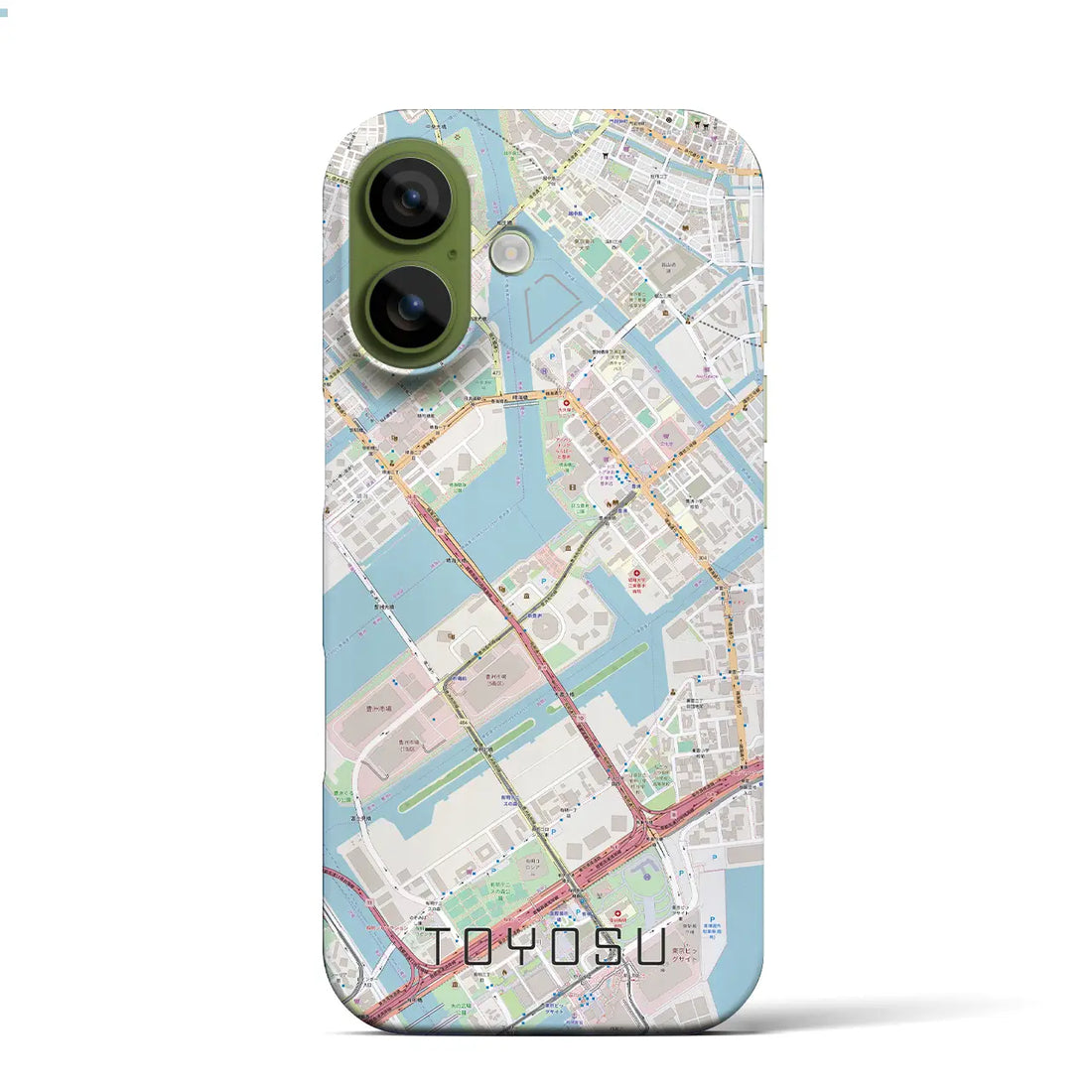 【豊洲（東京都）】地図柄iPhoneケース（バックカバータイプ）ナチュラル・iPhone 17 Pro Max 用