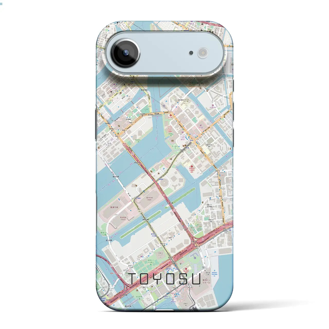 【豊洲（東京都）】地図柄iPhoneケース（バックカバータイプ）