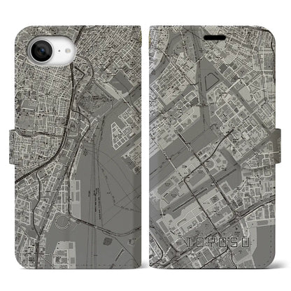 【豊洲（東京都）】地図柄iPhoneケース（手帳タイプ）