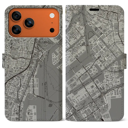 【豊洲（東京都）】地図柄iPhoneケース（手帳タイプ）