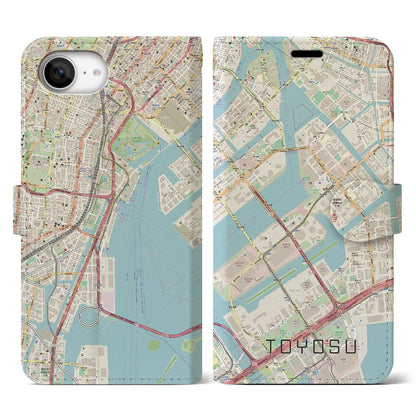 【豊洲（東京都）】地図柄iPhoneケース（手帳タイプ）