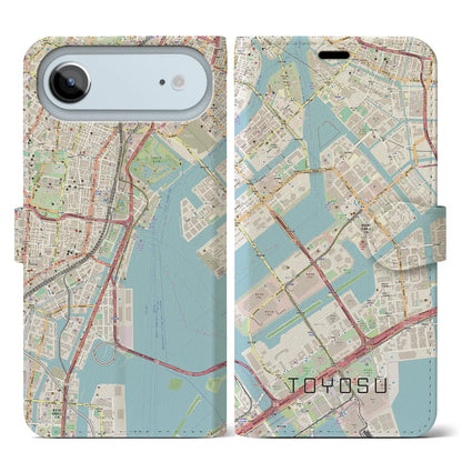 【豊洲（東京都）】地図柄iPhoneケース（手帳タイプ）