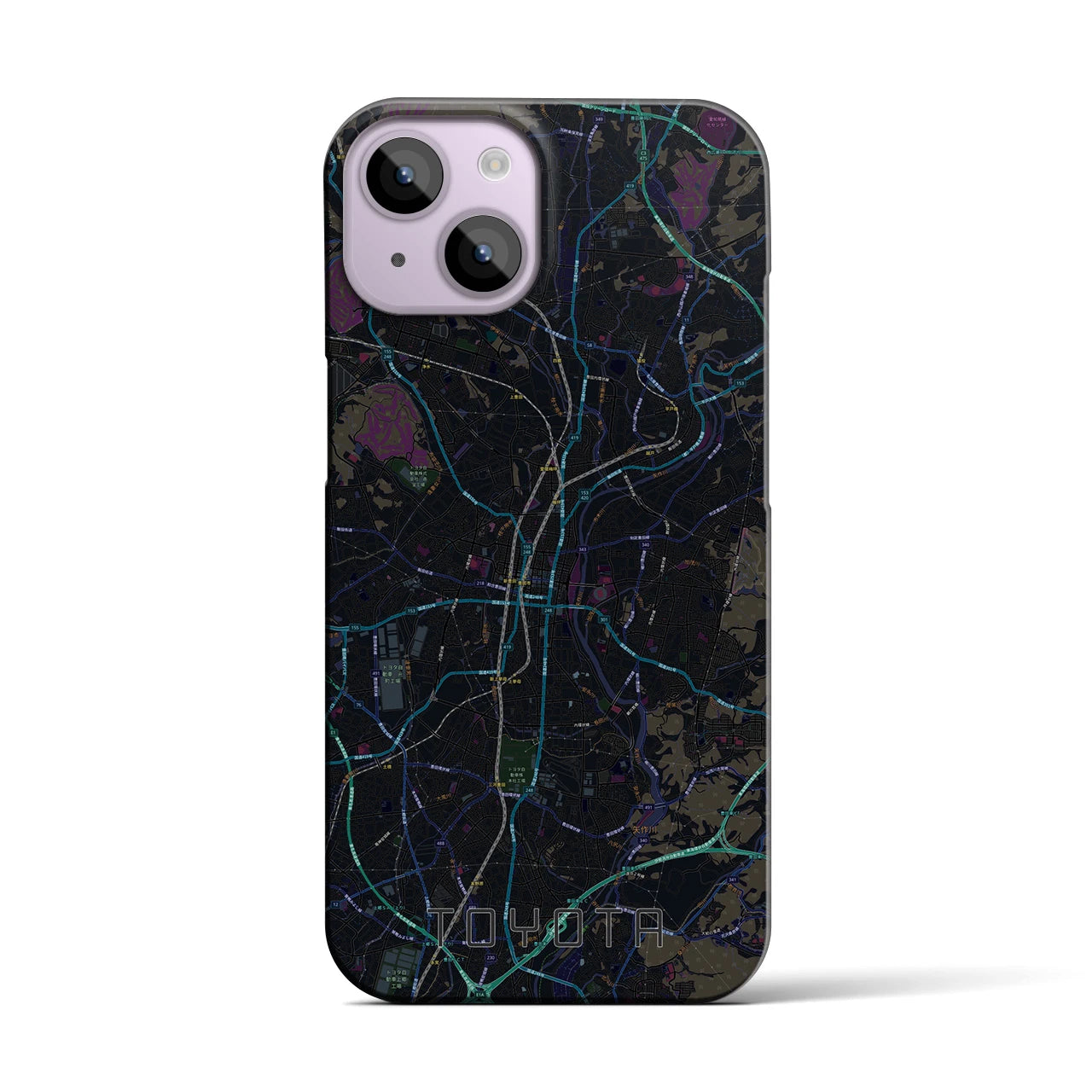 【豊田（愛知県）】地図柄iPhoneケース（バックカバータイプ）