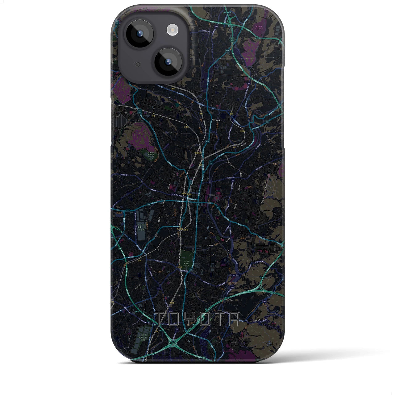 【豊田（愛知県）】地図柄iPhoneケース（バックカバータイプ）