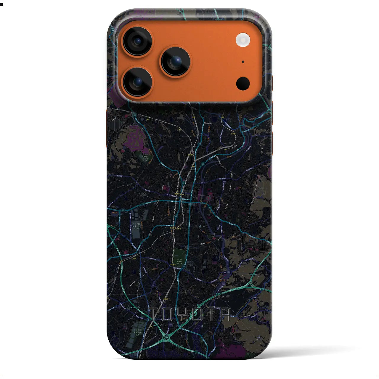 【豊田（愛知県）】地図柄iPhoneケース（バックカバータイプ）