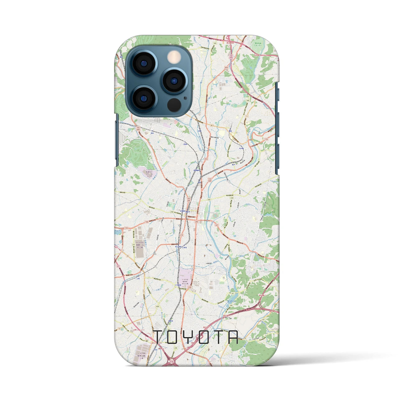【豊田（愛知県）】地図柄iPhoneケース（バックカバータイプ）
