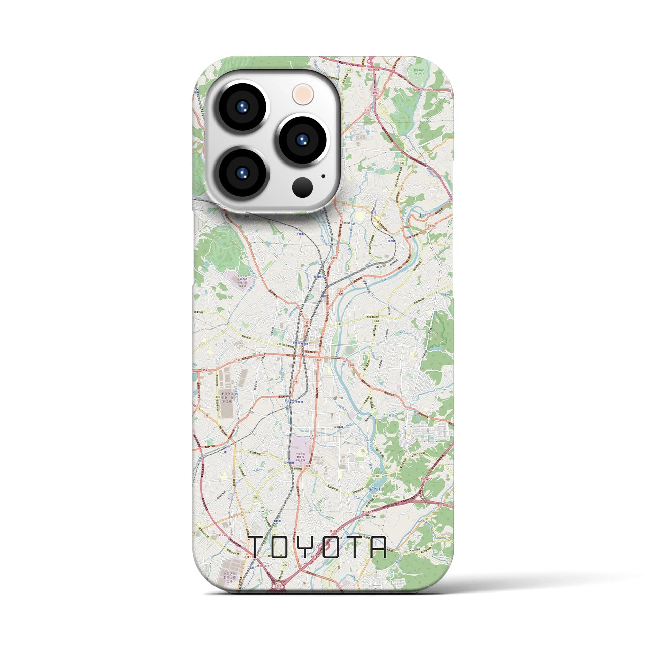 【豊田（愛知県）】地図柄iPhoneケース（バックカバータイプ）