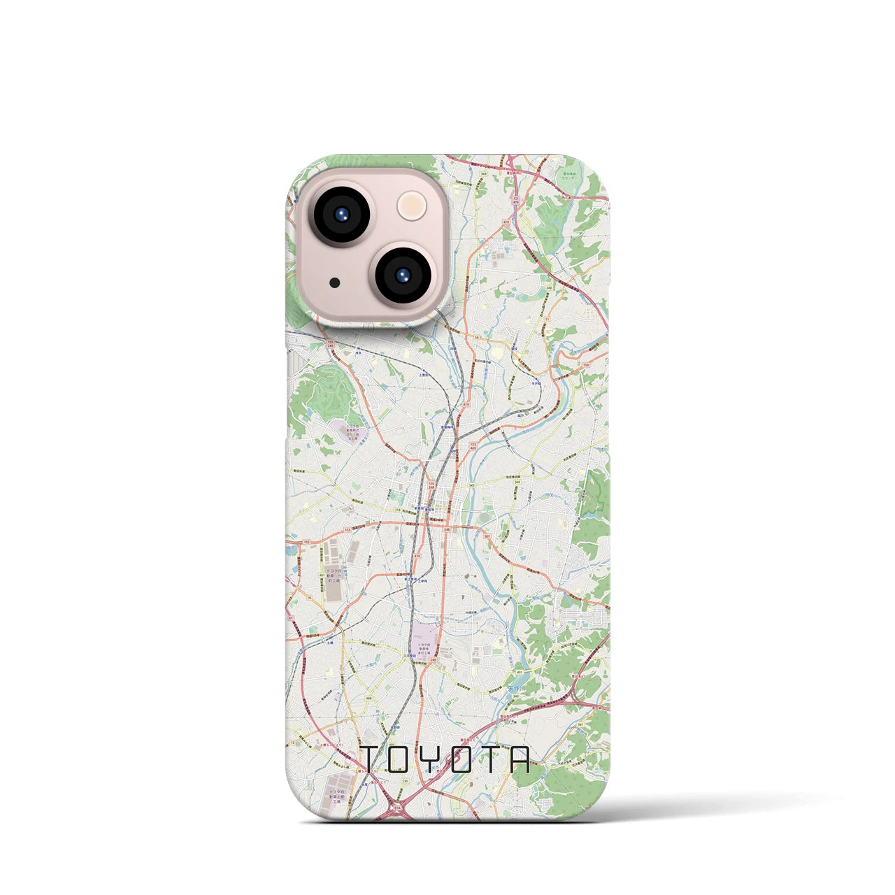 【豊田（愛知県）】地図柄iPhoneケース（バックカバータイプ）