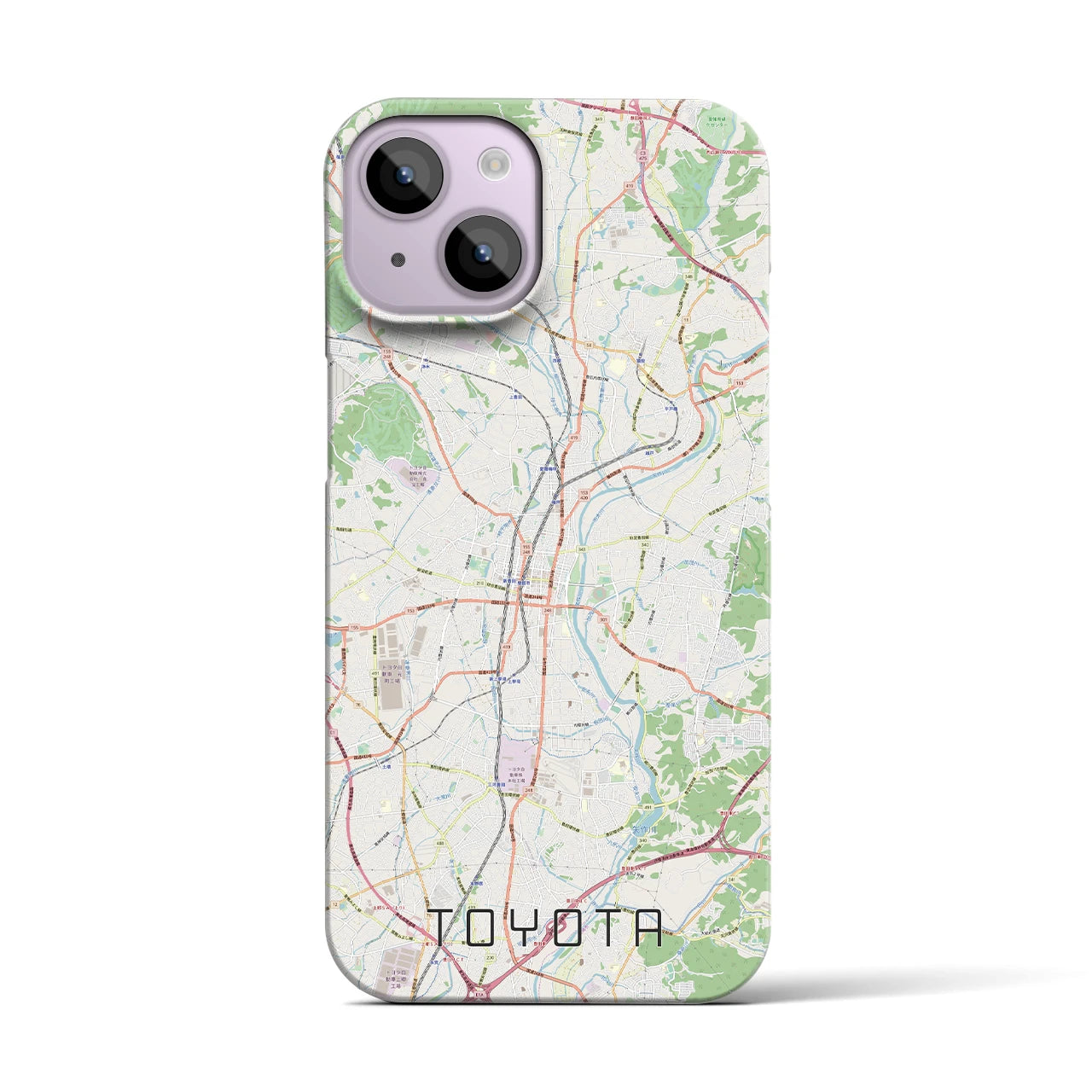 【豊田（愛知県）】地図柄iPhoneケース（バックカバータイプ）