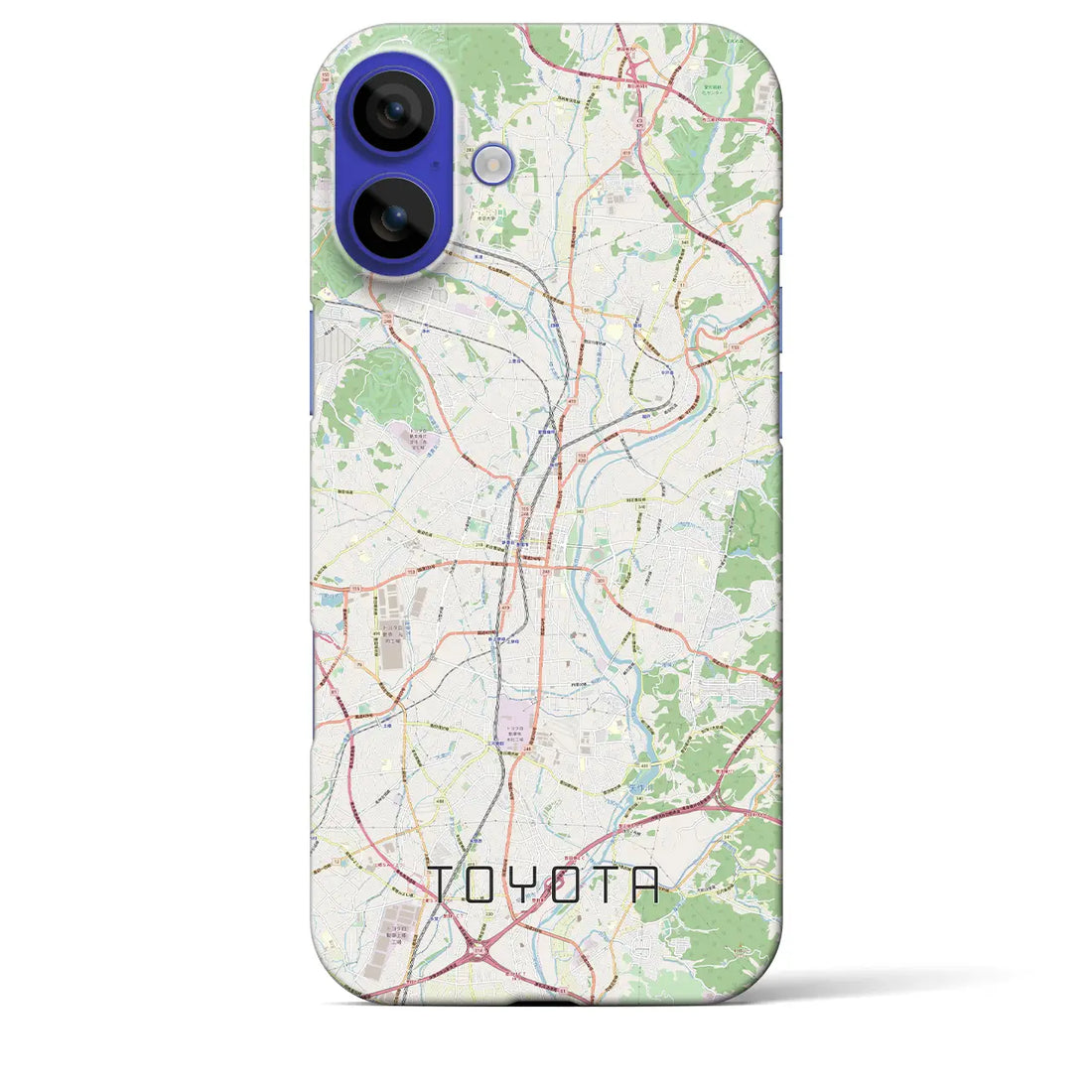 【豊田(愛知県)】地図柄iPhoneケース(バックカバータイプ)ナチュラル・iPhone 16 Pro Max 用