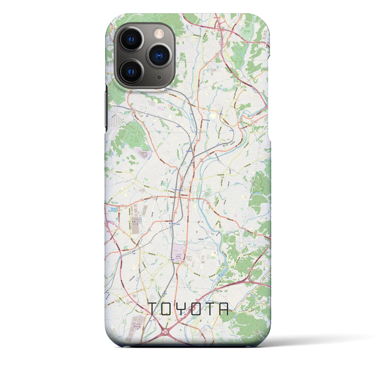【豊田（愛知県）】地図柄iPhoneケース（バックカバータイプ）