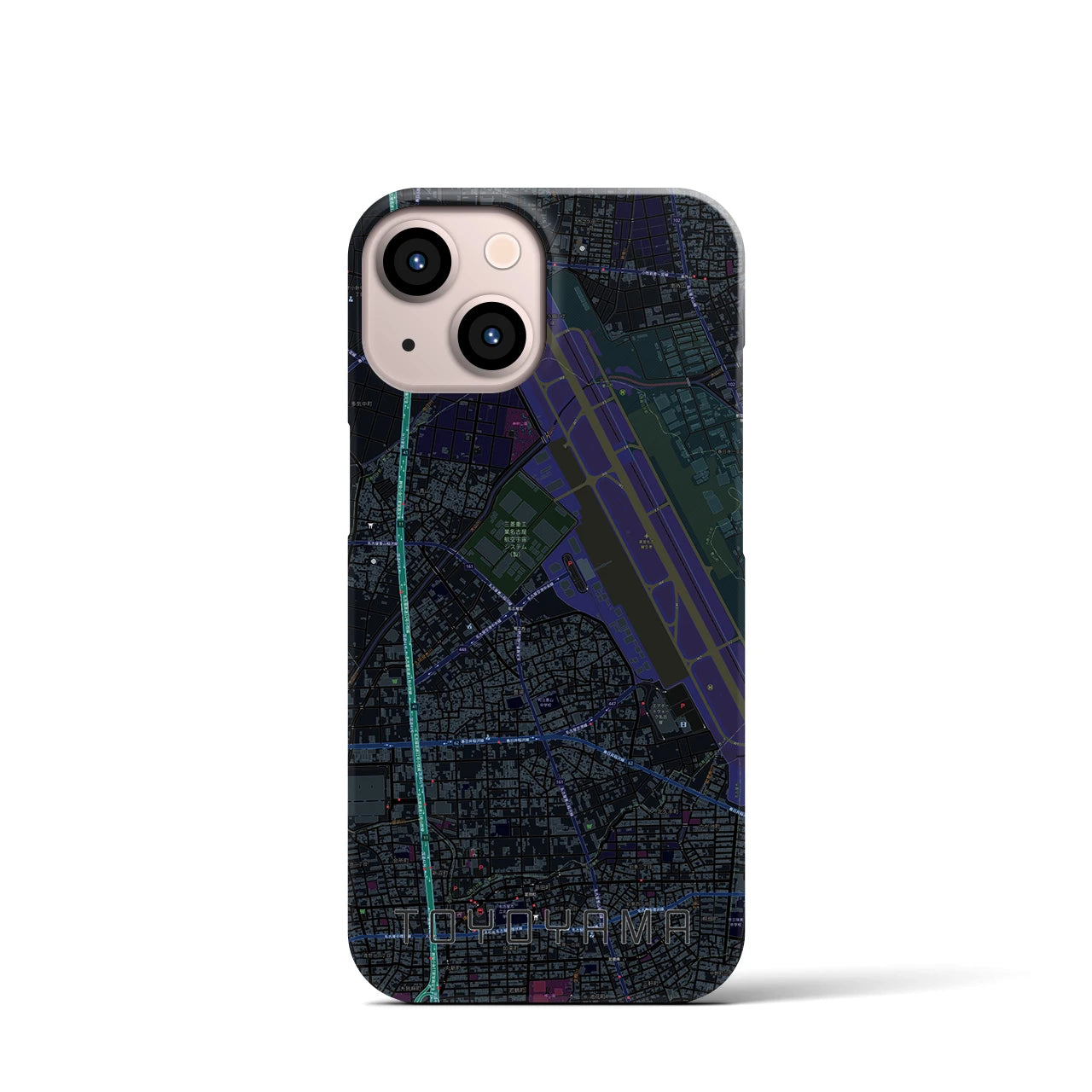 【豊山（愛知県）】地図柄iPhoneケース（バックカバータイプ）