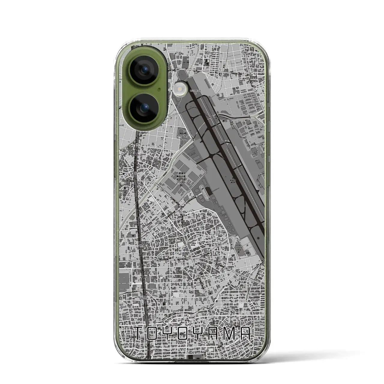 【豊山（愛知県）】地図柄iPhoneケース（クリアタイプ）