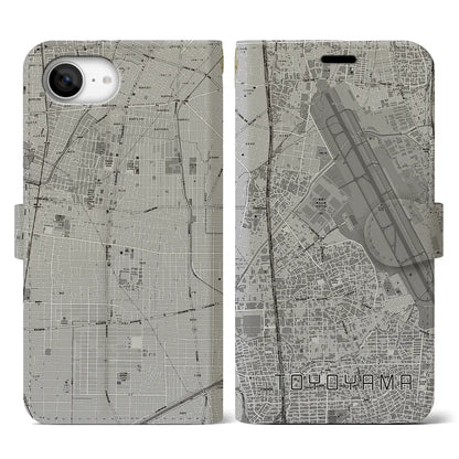 【豊山（愛知県）】地図柄iPhoneケース（手帳タイプ）