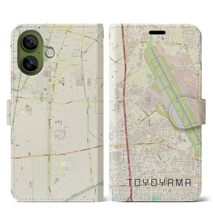 【豊山（愛知県）】地図柄iPhoneケース（手帳タイプ）