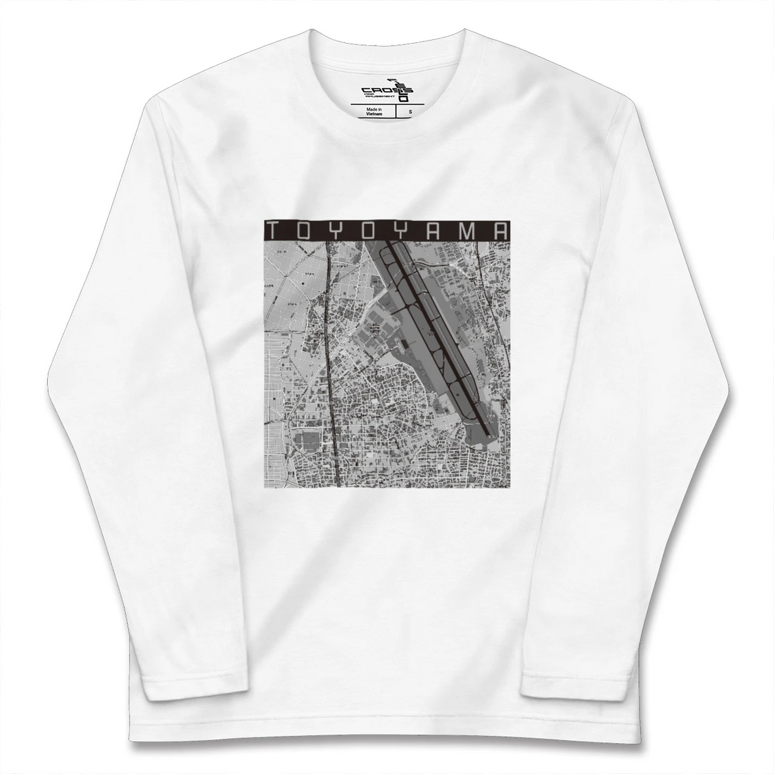 【豊山(愛知県)】地図柄ロングスリーブTシャツ
