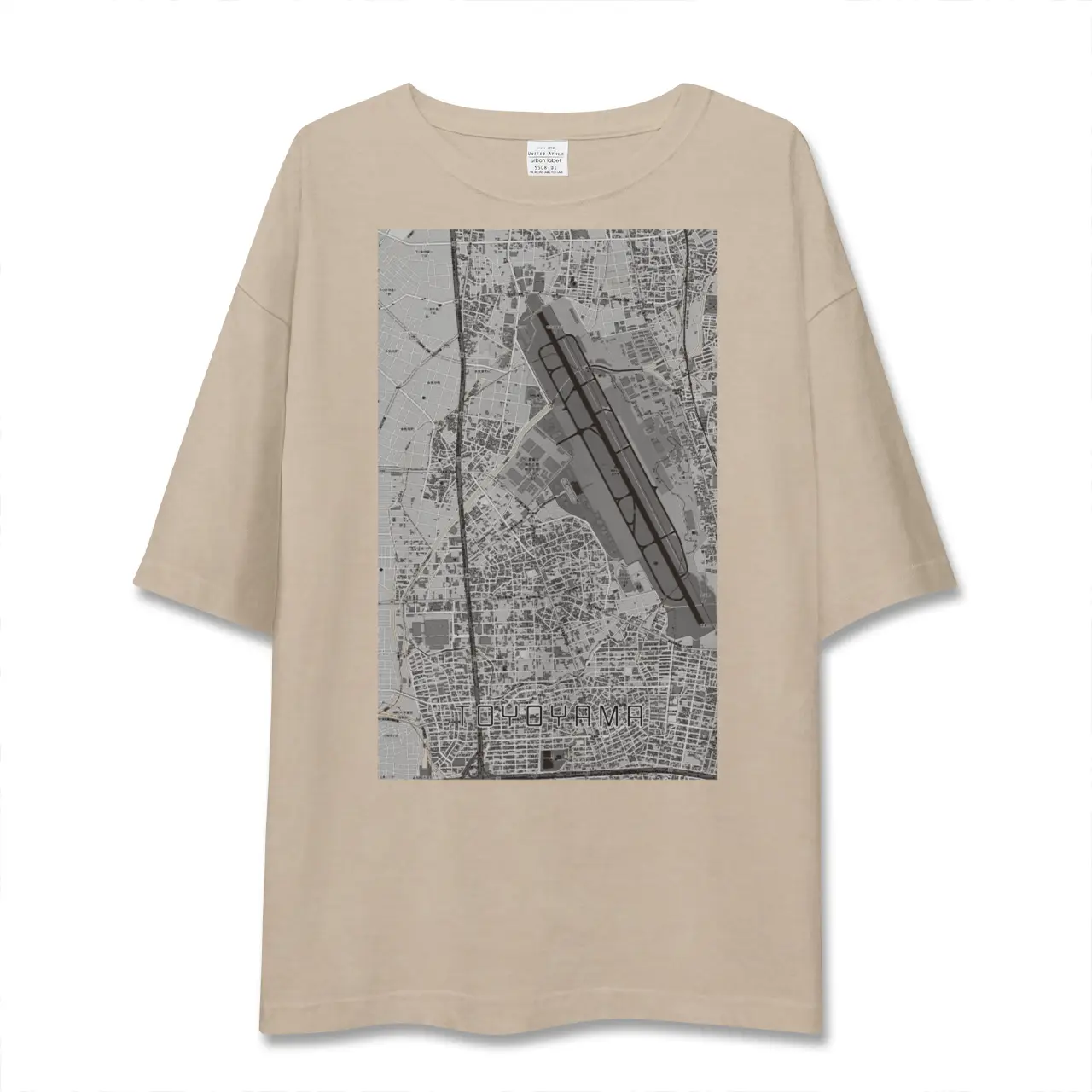 【豊山（愛知県）】地図柄ビッグシルエットTシャツ
