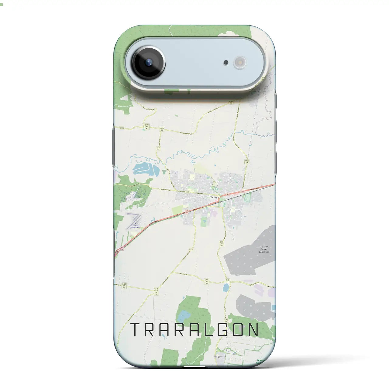 【トララルゴン（オーストラリア）】地図柄iPhoneケース（バックカバータイプ）
