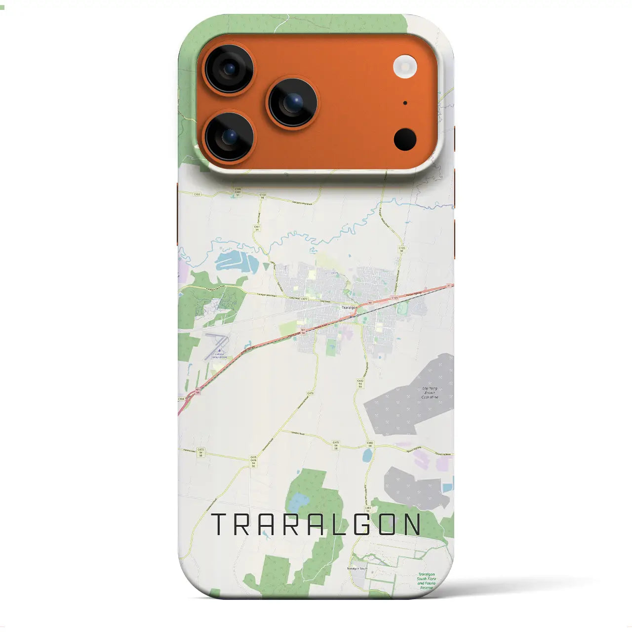 【トララルゴン（オーストラリア）】地図柄iPhoneケース（バックカバータイプ）