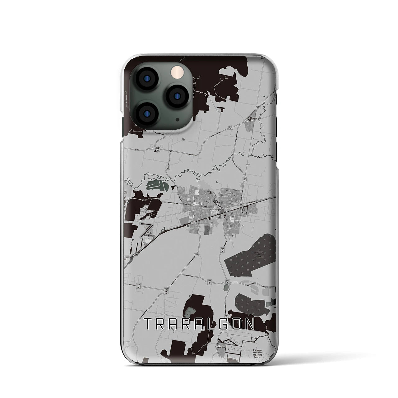 【トララルゴン（オーストラリア）】地図柄iPhoneケース（クリアタイプ）