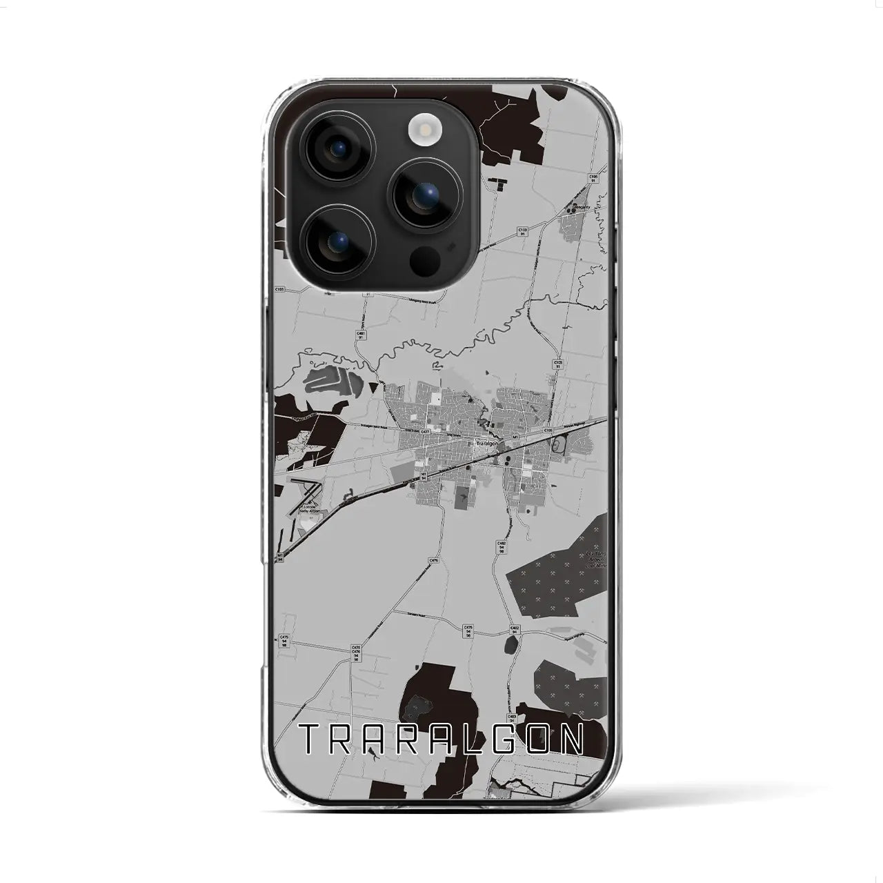 【トララルゴン（オーストラリア）】地図柄iPhoneケース（クリアタイプ）
