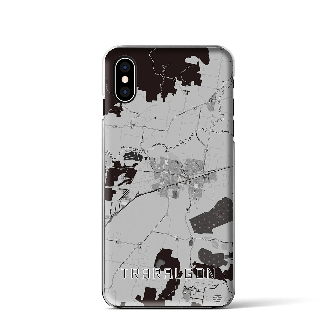 【トララルゴン（オーストラリア）】地図柄iPhoneケース（クリアタイプ）