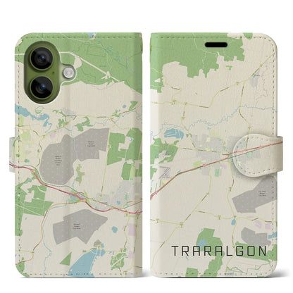 【トララルゴン（オーストラリア）】地図柄iPhoneケース（手帳タイプ）