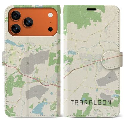 【トララルゴン（オーストラリア）】地図柄iPhoneケース（手帳タイプ）