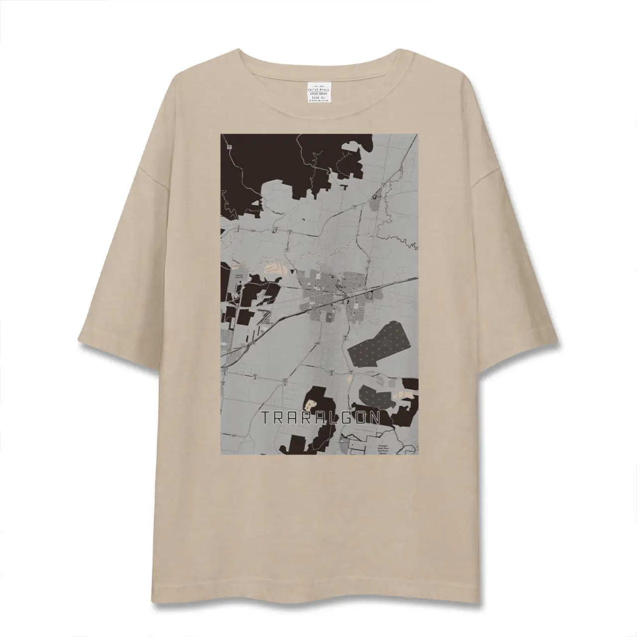 【トララルゴン（オーストラリア）】地図柄ビッグシルエットTシャツ