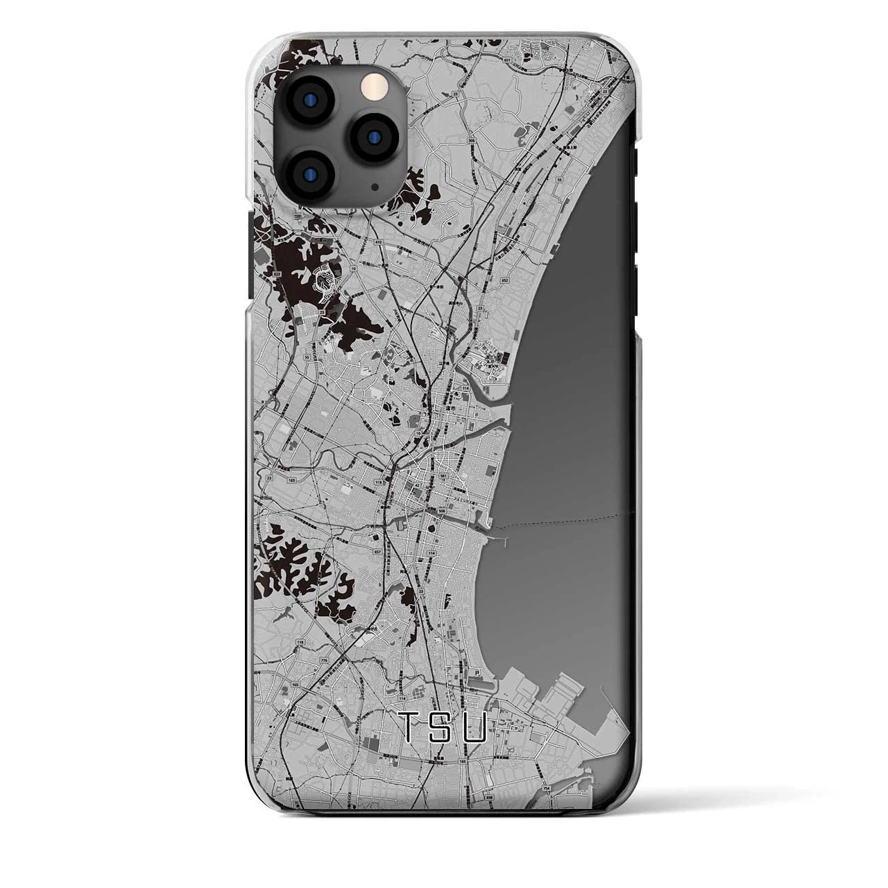 【津（三重県）】地図柄iPhoneケース（クリアタイプ）