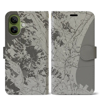 【津（三重県）】地図柄iPhoneケース（手帳タイプ）