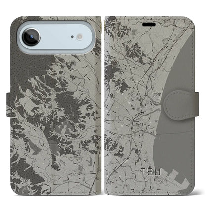 【津（三重県）】地図柄iPhoneケース（手帳タイプ）