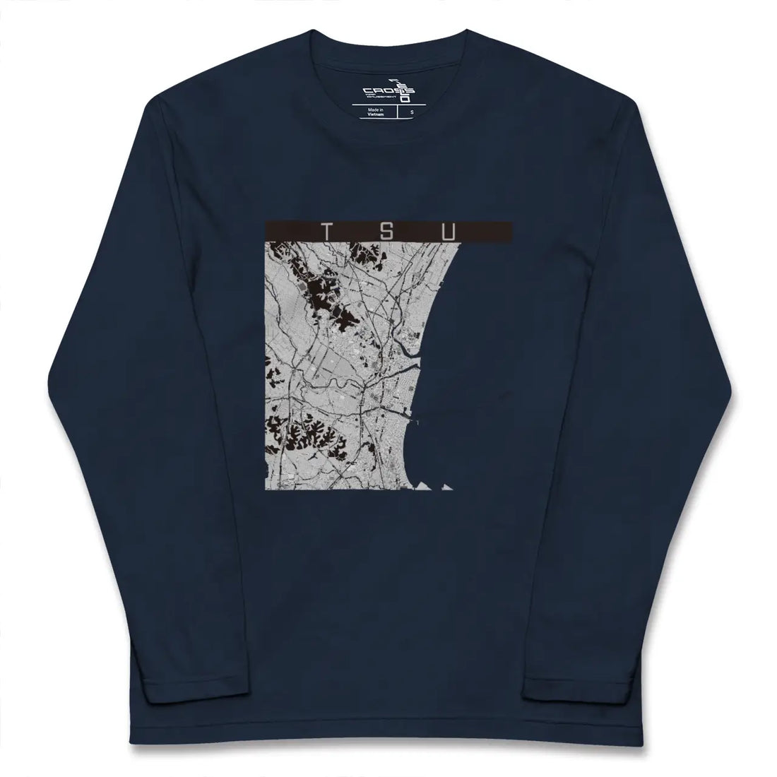 【津（三重県）】地図柄ロングスリーブTシャツ