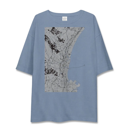 【津（三重県）】地図柄ビッグシルエットTシャツ