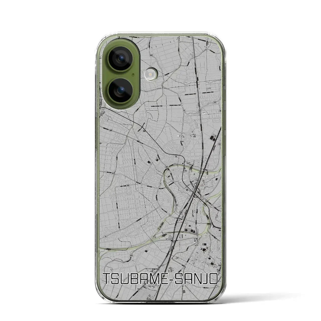 【燕三条（新潟県）】地図柄iPhoneケース（クリアタイプ）