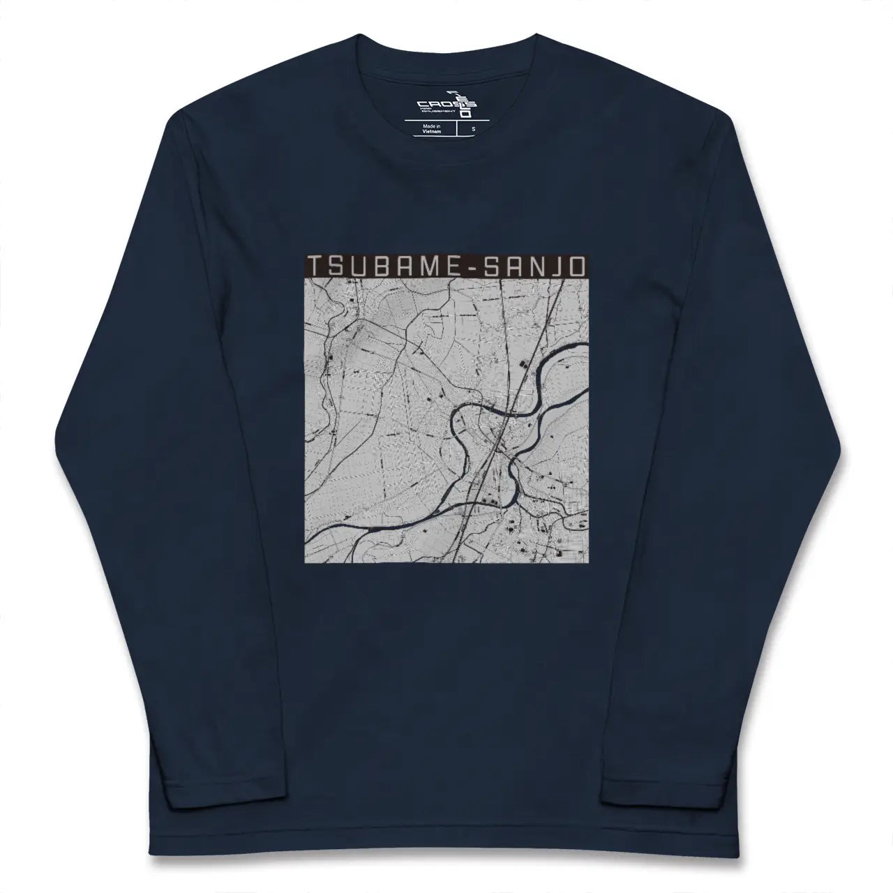 【燕三条（新潟県）】地図柄ロングスリーブTシャツ