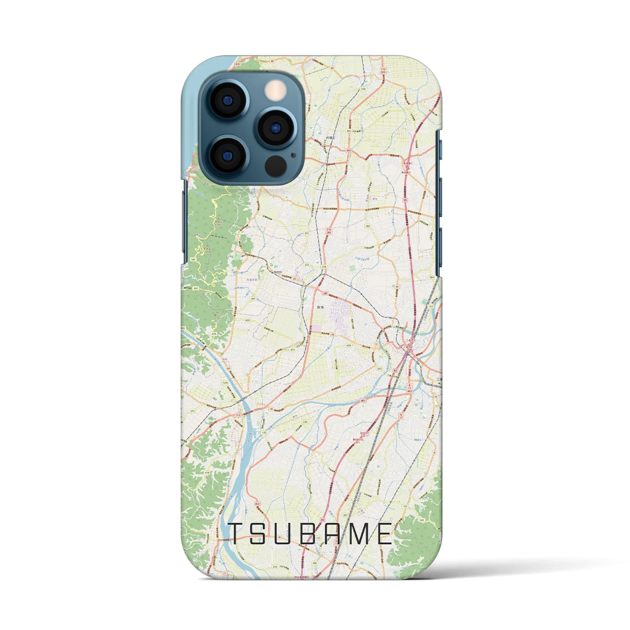 【燕（新潟県）】地図柄iPhoneケース（バックカバータイプ）