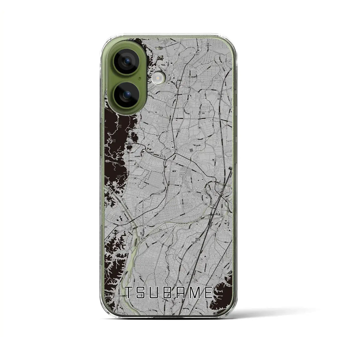 【燕(新潟県)】地図柄iPhoneケース(クリアタイプ)モノトーン・iPhone 17 Pro Max 用