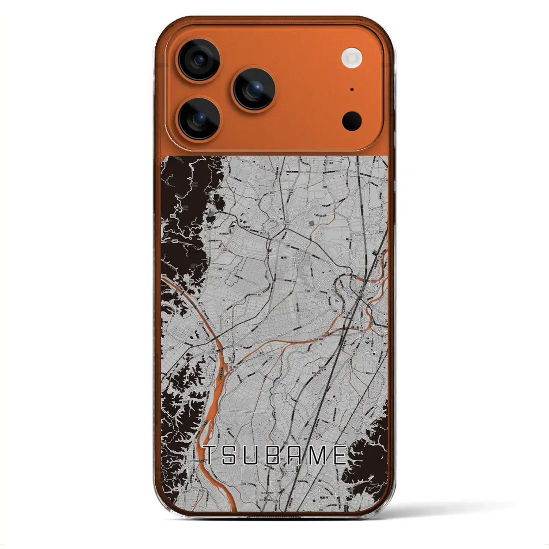【燕（新潟県）】地図柄iPhoneケース（クリアタイプ）
