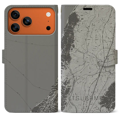 【燕（新潟県）】地図柄iPhoneケース（手帳タイプ）