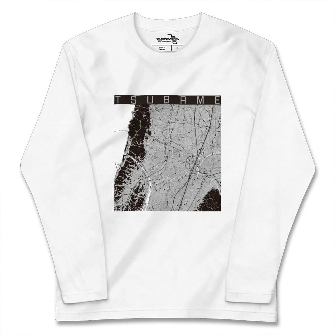 【燕（新潟県）】地図柄ロングスリーブTシャツ