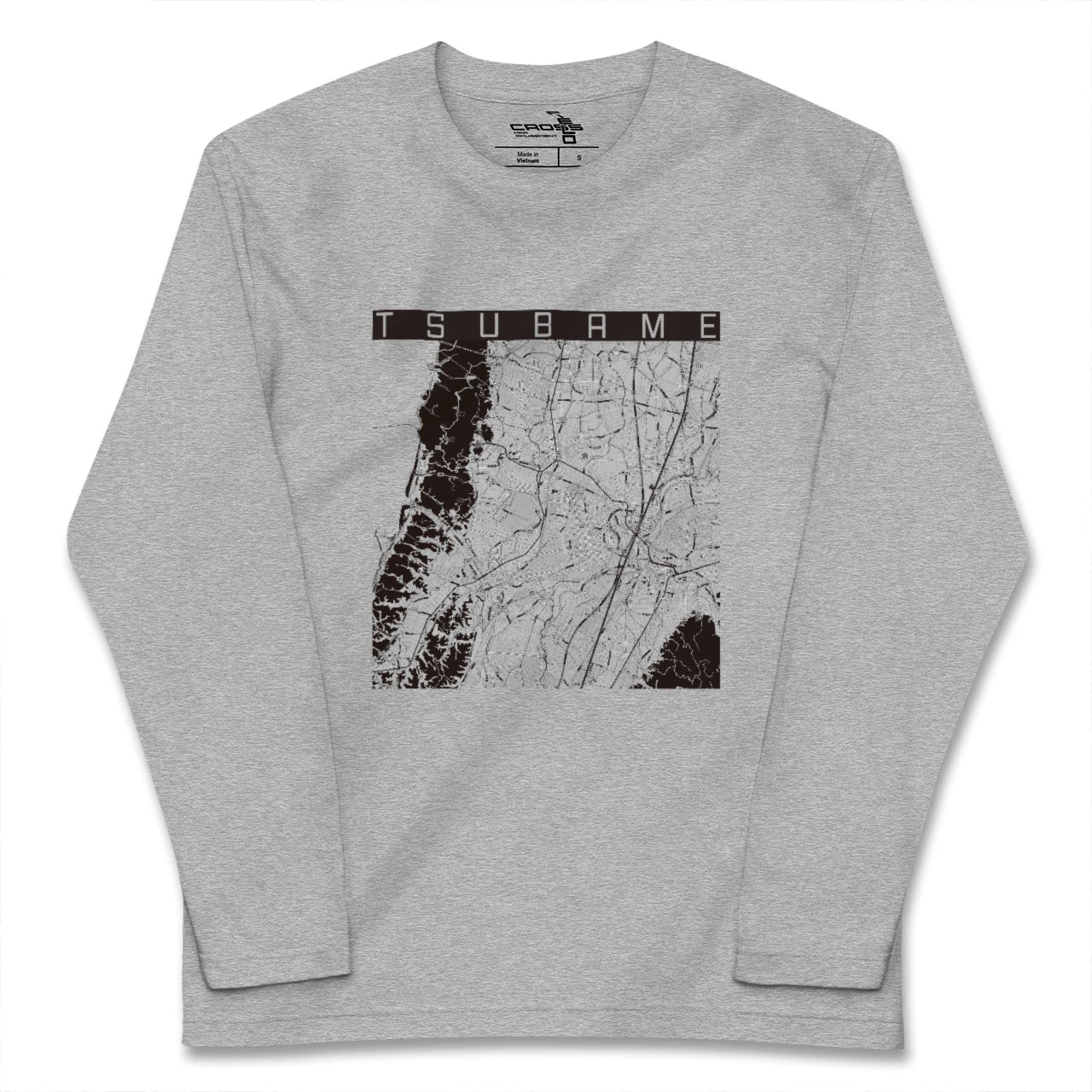 【燕（新潟県）】地図柄ロングスリーブTシャツ