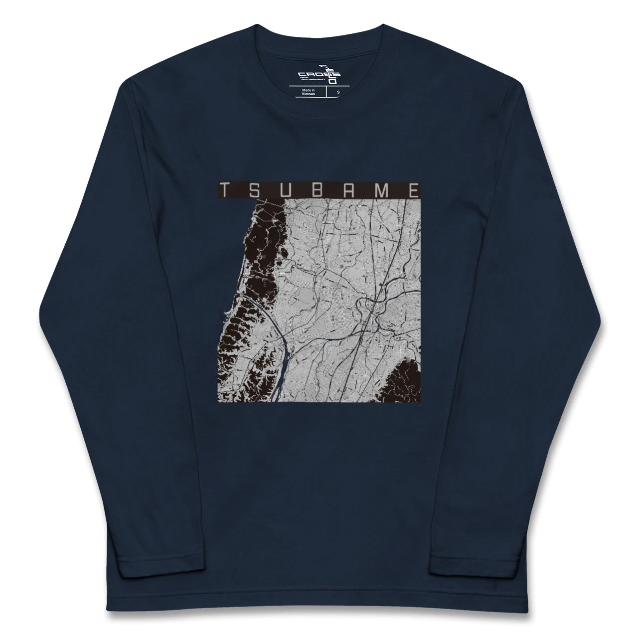 【燕（新潟県）】地図柄ロングスリーブTシャツ