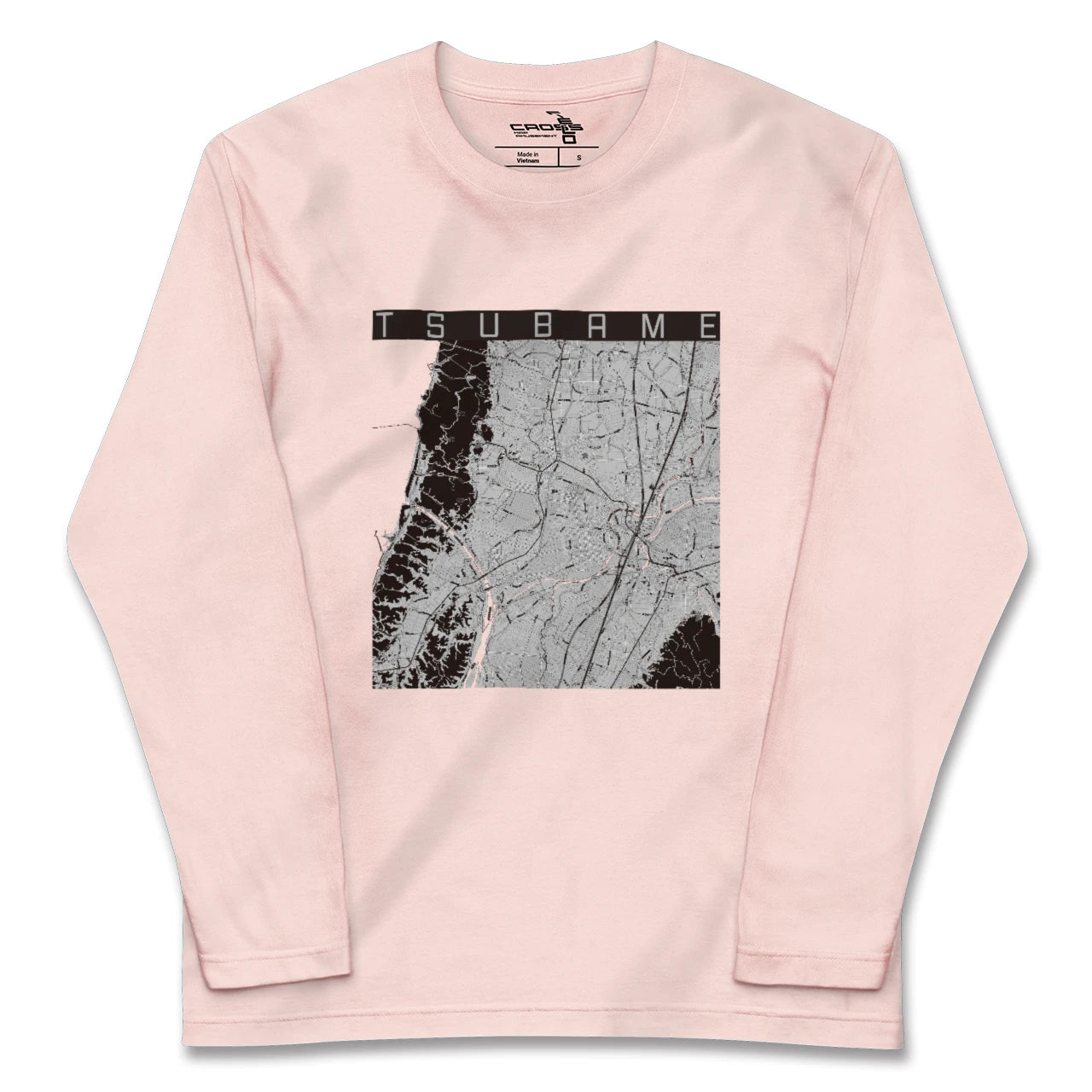 【燕（新潟県）】地図柄ロングスリーブTシャツ