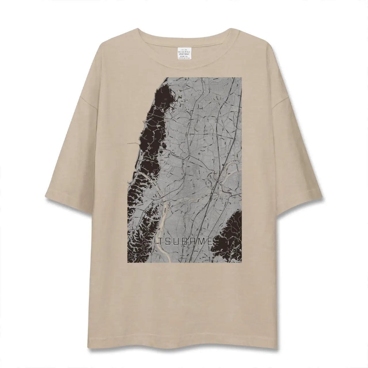 【燕（新潟県）】地図柄ビッグシルエットTシャツ