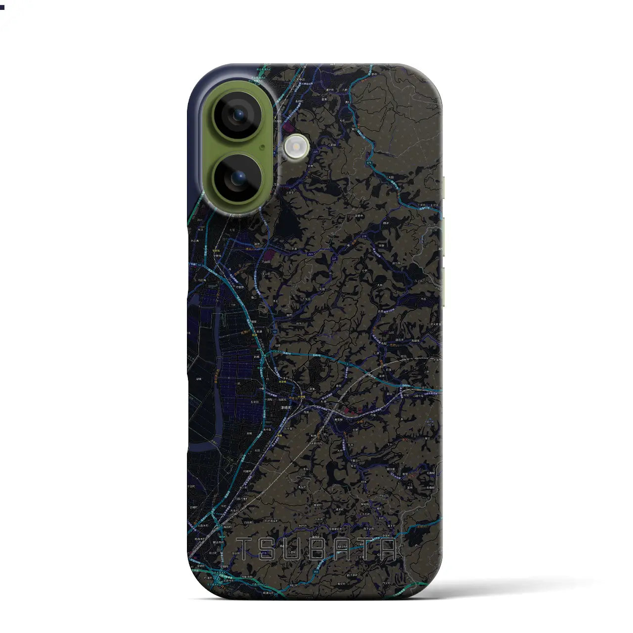 【津幡（石川県）】地図柄iPhoneケース（バックカバータイプ）