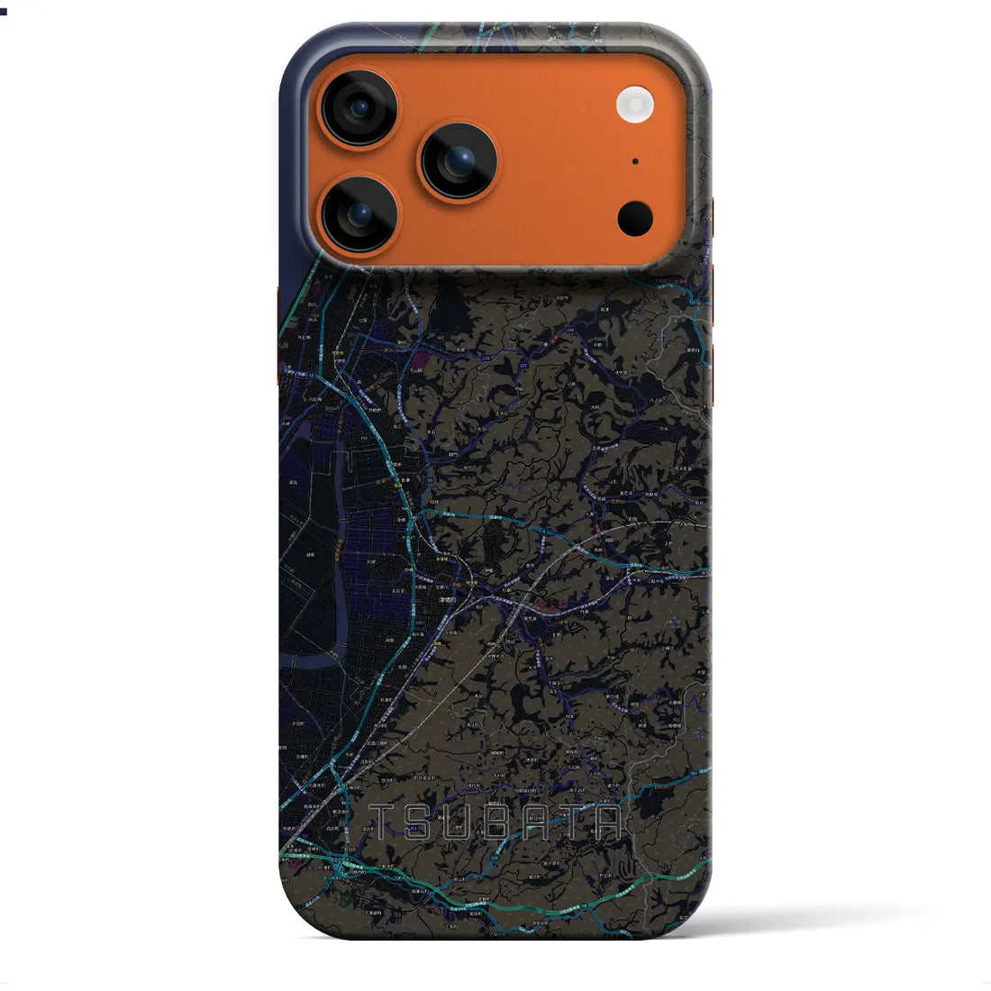 【津幡（石川県）】地図柄iPhoneケース（バックカバータイプ）