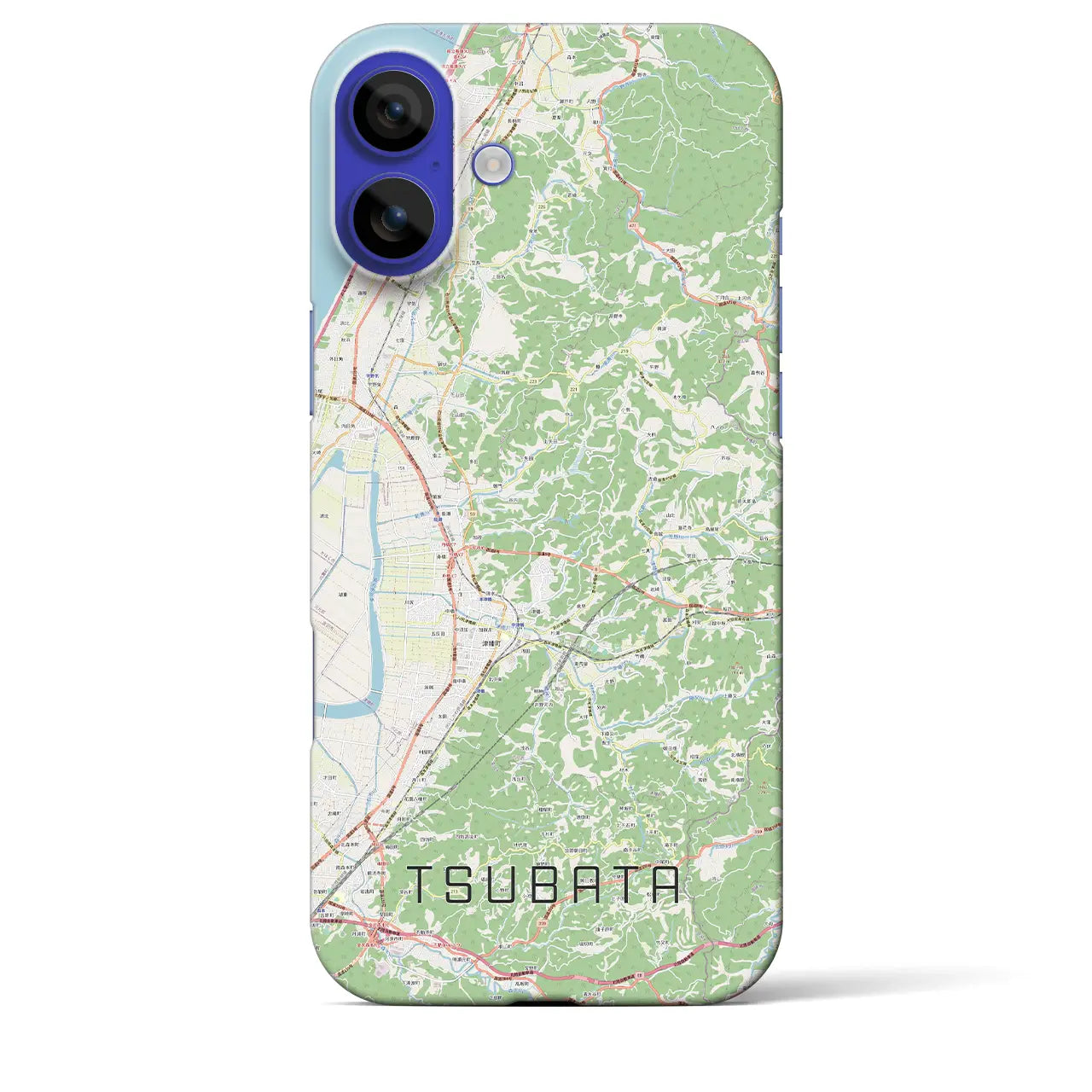 【津幡（石川県）】地図柄iPhoneケース（バックカバータイプ）ナチュラル・iPhone 16 Pro Max 用