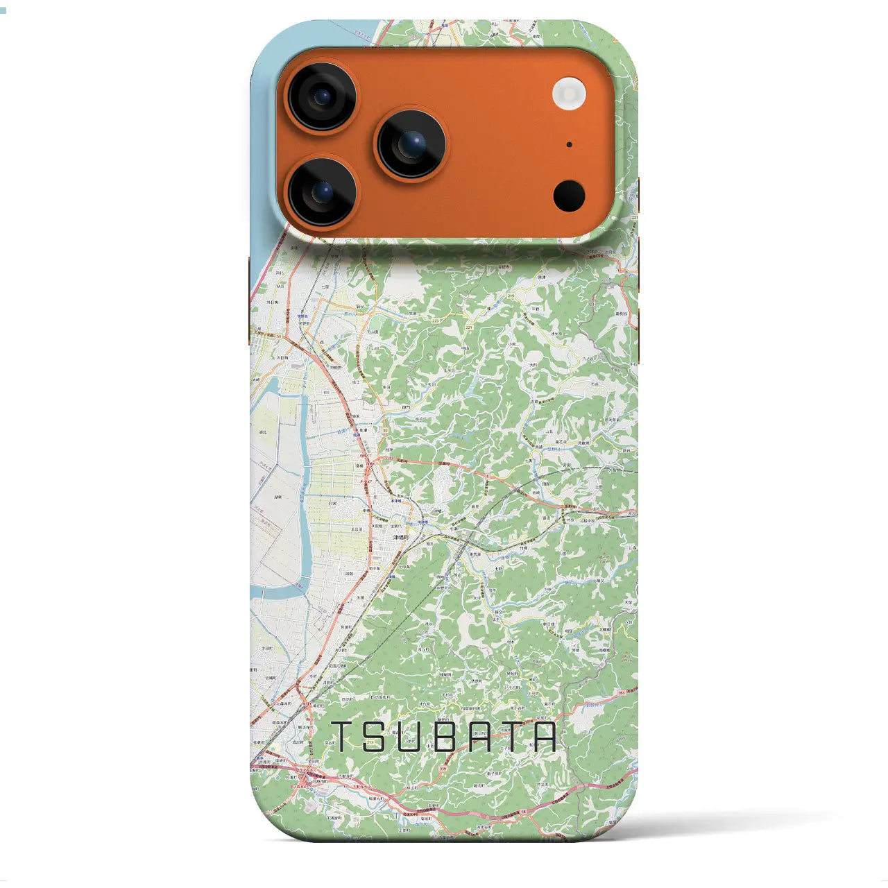 【津幡（石川県）】地図柄iPhoneケース（バックカバータイプ）